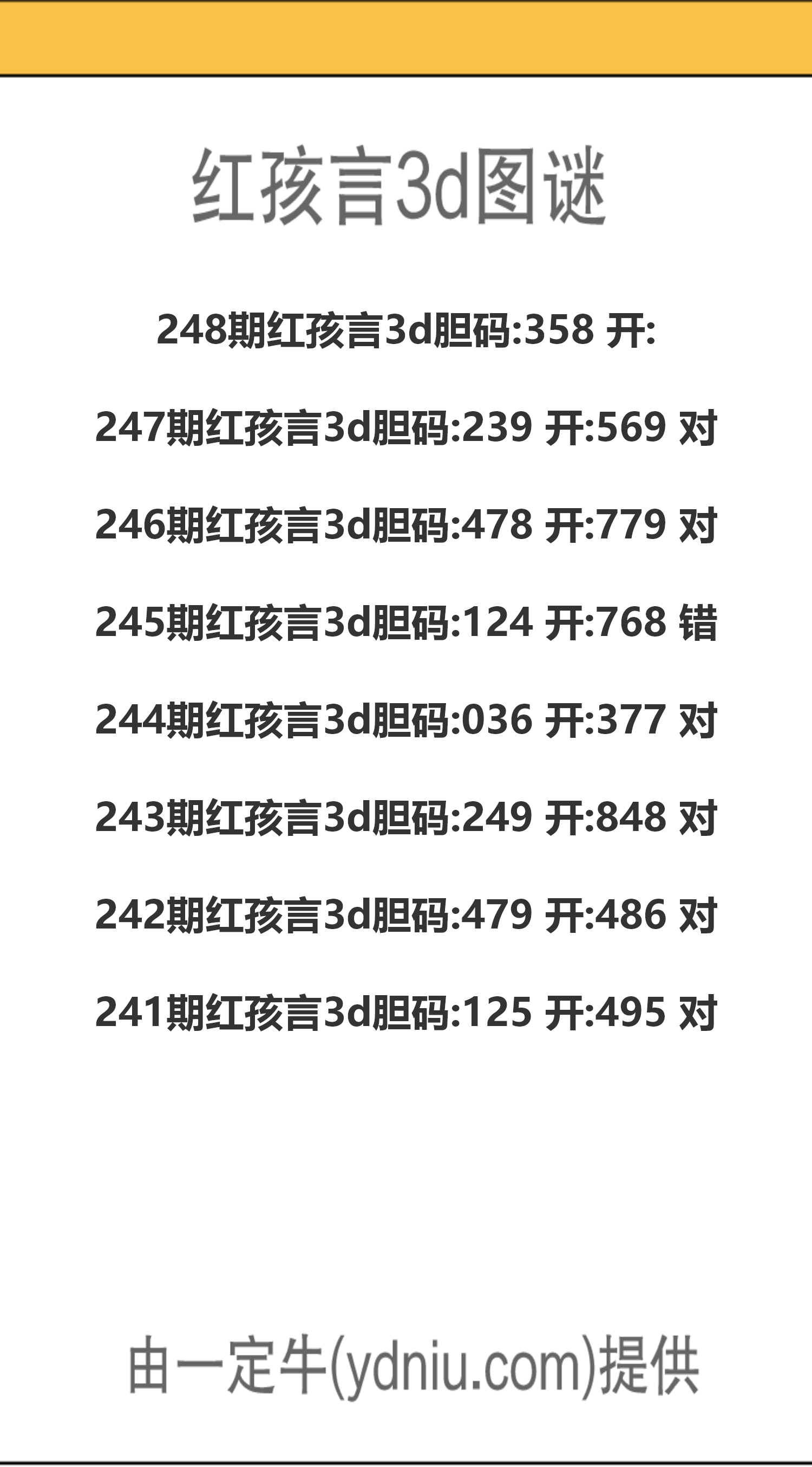 248期红孩言3d字谜胆码图谜